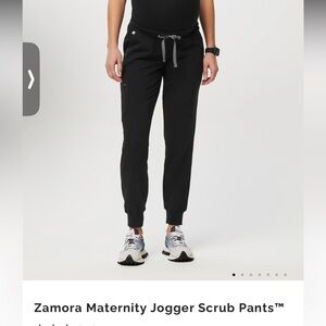 Black maternity scrub pants